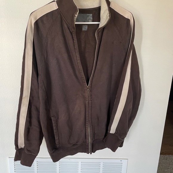 Y2K Old Navy Brown Zip Up - Picture 2 of 5